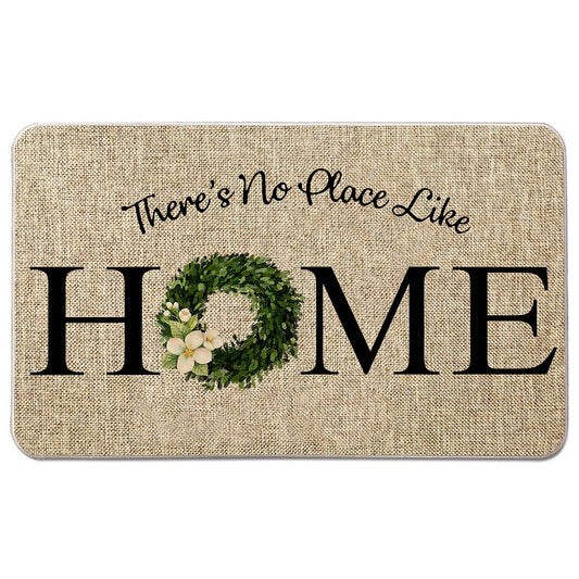 NYDECOR Welcome Mats for Front Door Farmhouse Home Door Mat Rustic Quote Wreath Doormat Home Floor Mat Non Slip Rubber Entrance Rug for Indoor Outdoor 17x28 inch