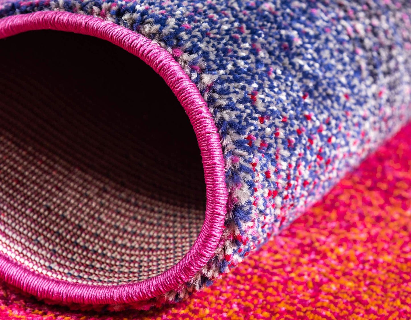 Unique Loom Estrella Collection Colorful, Gradient, Sunset, Abstract, Bright Colors Area Rug (5' 0 x 8' 0 Rectangular, Pink/Gold)