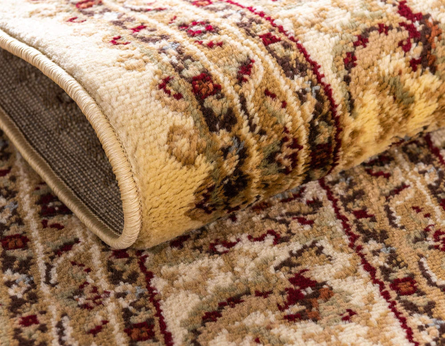 Unique Loom Voyage Collection Traditional Oriental Classic Intricate Design Area Rug (9' 0 x 12' 0 Rectangular, Ivory/Gold)