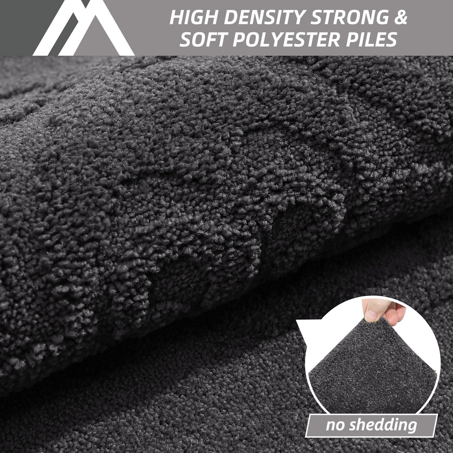 COSY HOMEER Dirt Trapper Door Mat, Absorbent Entry Rugs, 20"x32", Dark Grey