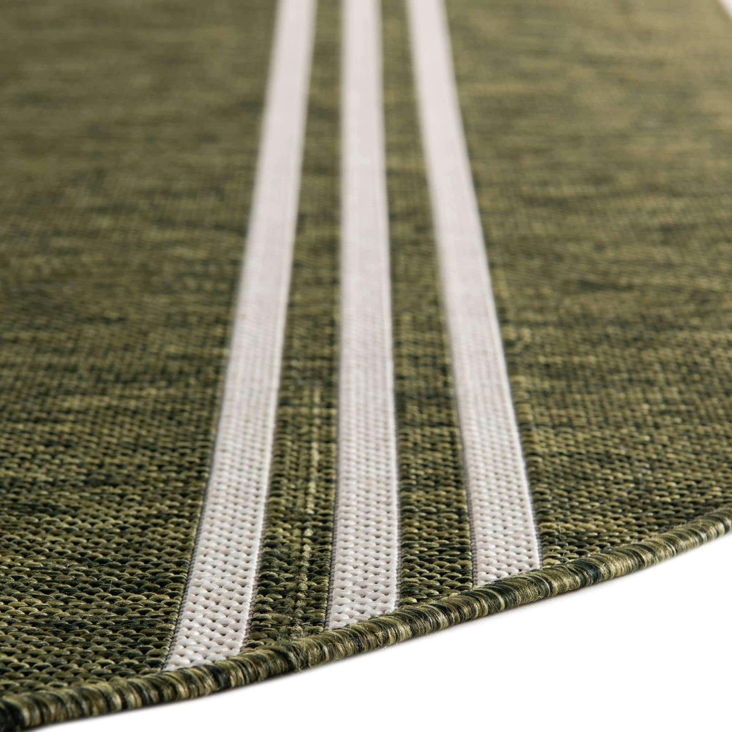 Unique Loom Jill Zarin Outdoor Collection Area Rug - Anguilla (4' 1' Round, Green/ Ivory)