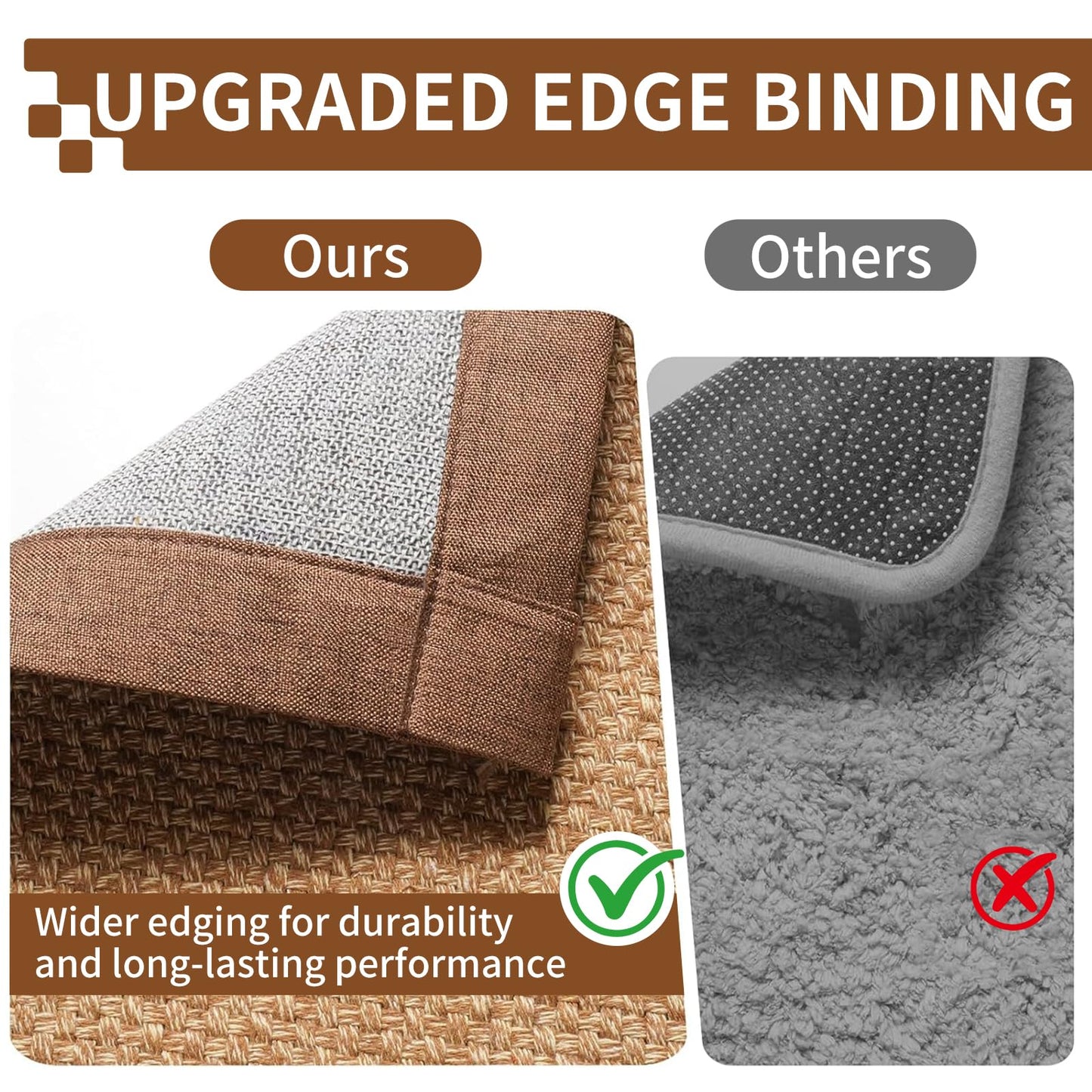 YDKGL Front Door Mat Entryway Area Rug Brown 2'x3' Indoor Entrance Mat