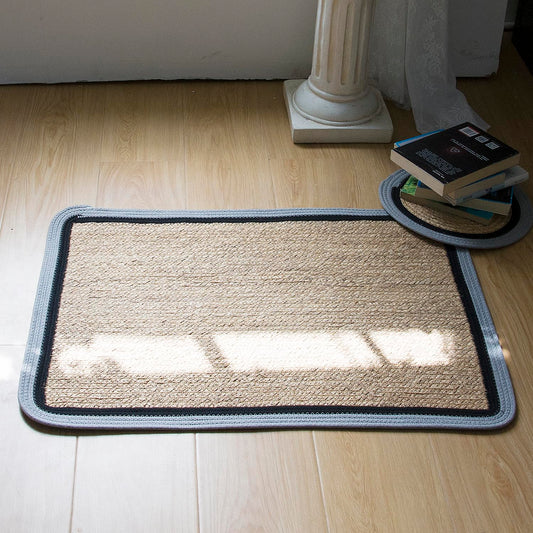 Furnnylane Handwoven Braided Rug, 2x3 Ft Rectangle Reversible Area Rug, Pet-Friendly Durable Natural Fiber Carpet for Living Room, Dining Room, Bedroom, Entryway