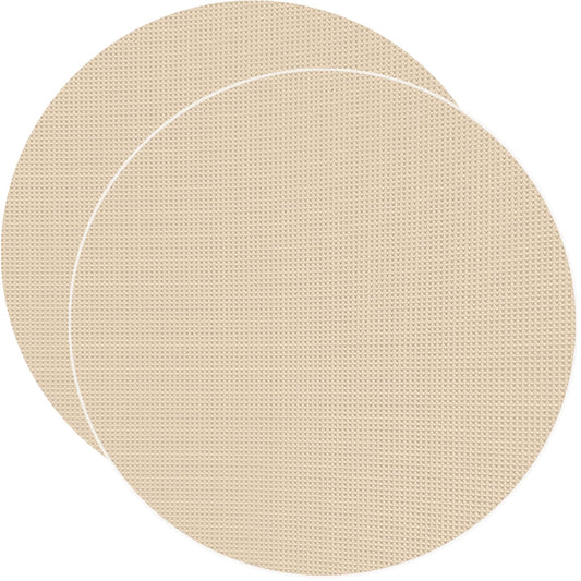 2Pcs Round Recliner Floor Protector Recliner Pads Swivel Chairs Recliners Rug for Floor Circle Anti Slip Furniture Pads Rubber Non Skid Furniture Gripper Mats (27.5’’ Camel)
