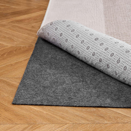 VEVOR Rug Pad 8 x 10 ft, Non-Slip Carpet Area Pad 0.12in Rug Mat Padding with Dual Surface Felt Cushion & Rubber Gripper, Hardwood Floor Protection for All Floors, Finishes, Keeps Carpets in Place