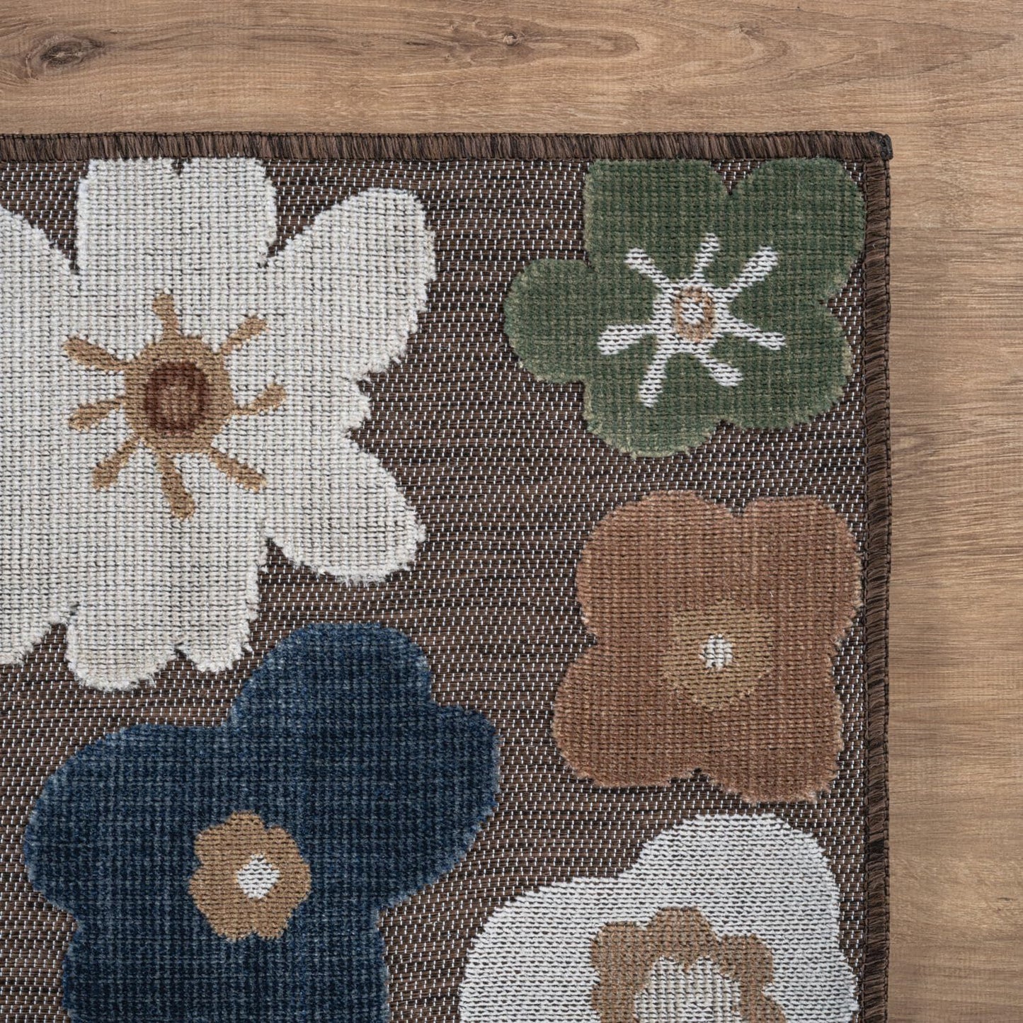 Beverly Rug Outdoor Rug 9x12 Large Modern Floral Tropical Area Rugs for Outdoor and Indoor Patio Easy to Clean Non Shedding Living Room Porch Garden Washable Outside Carpet (9 x 12 Brown)