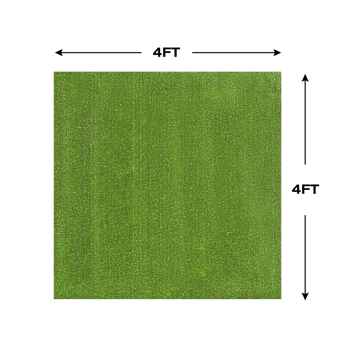 XLX TURF Outdoor Artificial Grass Rug 4FT X 4FT, Green Synthetic Turf Floor Mat for Balcony, Patio, Yard, Pets Dogs Grass Pad