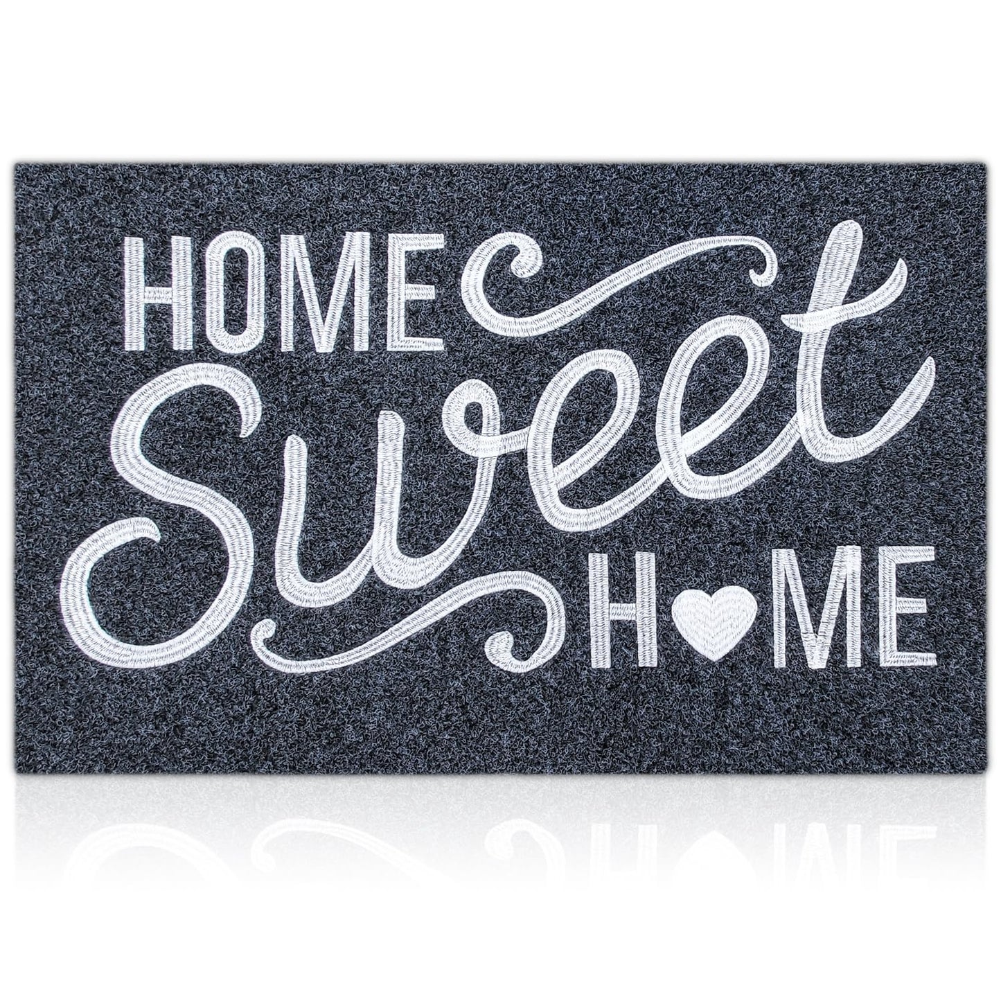 AAZZKANG Front Door Mat Non Slip Welcome Mats Outdoor Indoor Home Sweet Home Doormat with Rubber Backing Easy to Clean Low Profile for Entrance Home Office Porch Grey