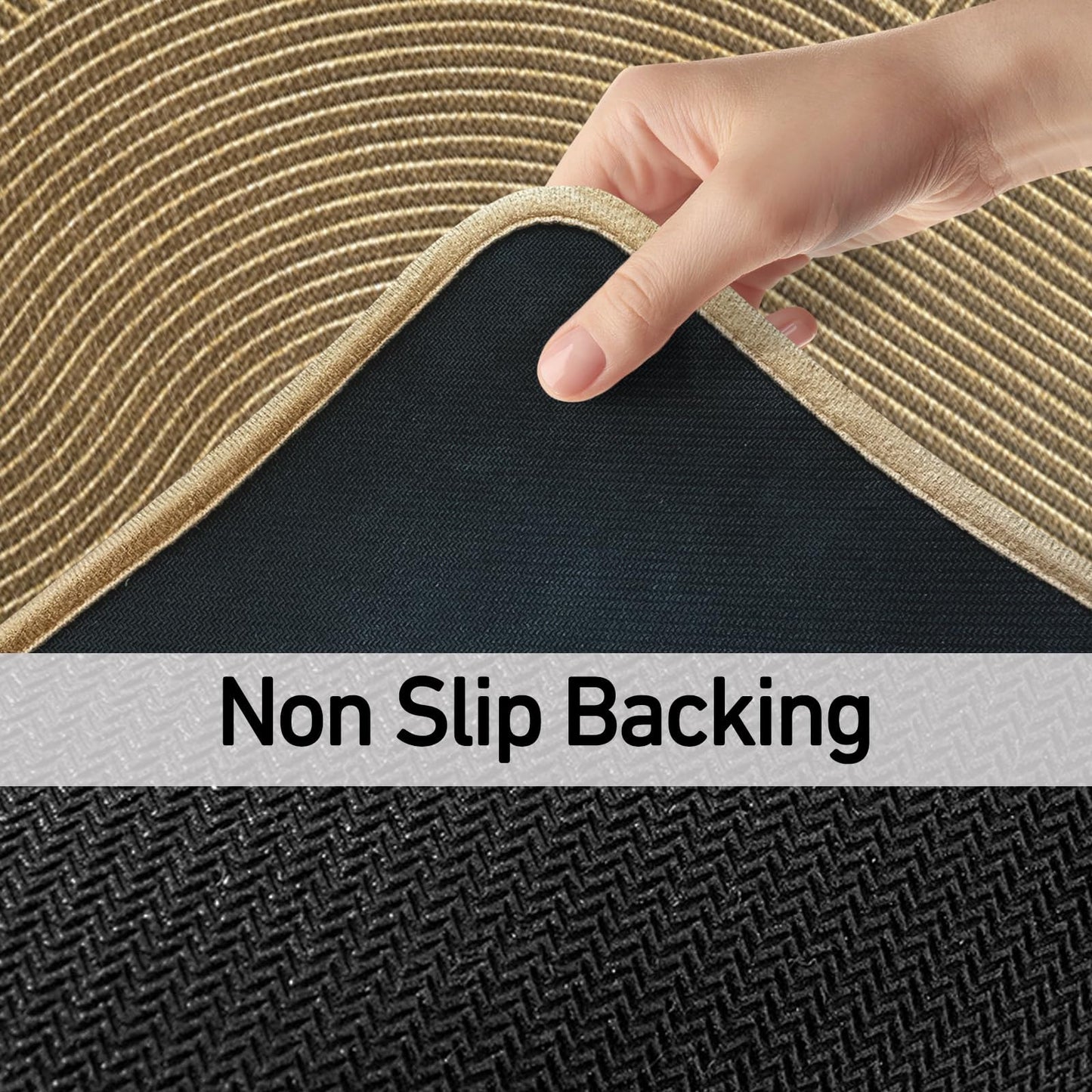 HAPACE Kitchen Mat Set of 2 PCS, Anti Fatigue Kitchen Floor Mat, Kitchen Runner Cushioned Non Slip for Kichen, Office, Balcony, Yellow, 17" x 30"+17" x 47"