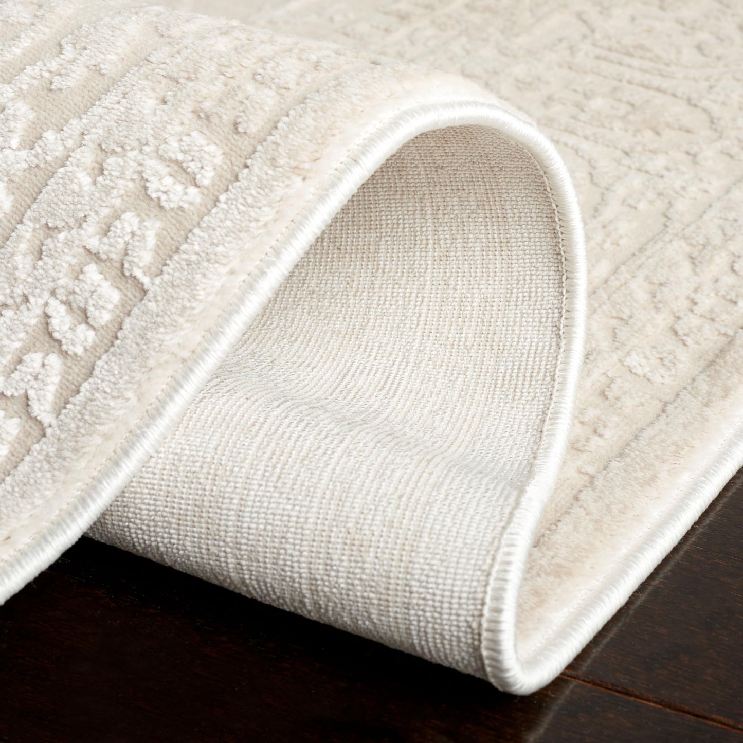 SAFAVIEH Area Rug 9x12 - Reflection Collection - Large - Cream & Ivory, Non-Shedding & Easy Cleaning, Ideal for Living Room, Bedroom, Dining Space (RFT670D)