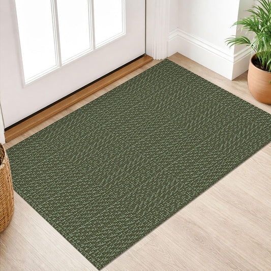 IOHOUZE Small Area Rug 2x3 Washable Woven Rugs for Entryway Non Slip Rubber Backed Front Door Rugs Indoor Doormat Throw Rug Floor Carpet for Entrance Kitchen, Olive Green/Dusty Green