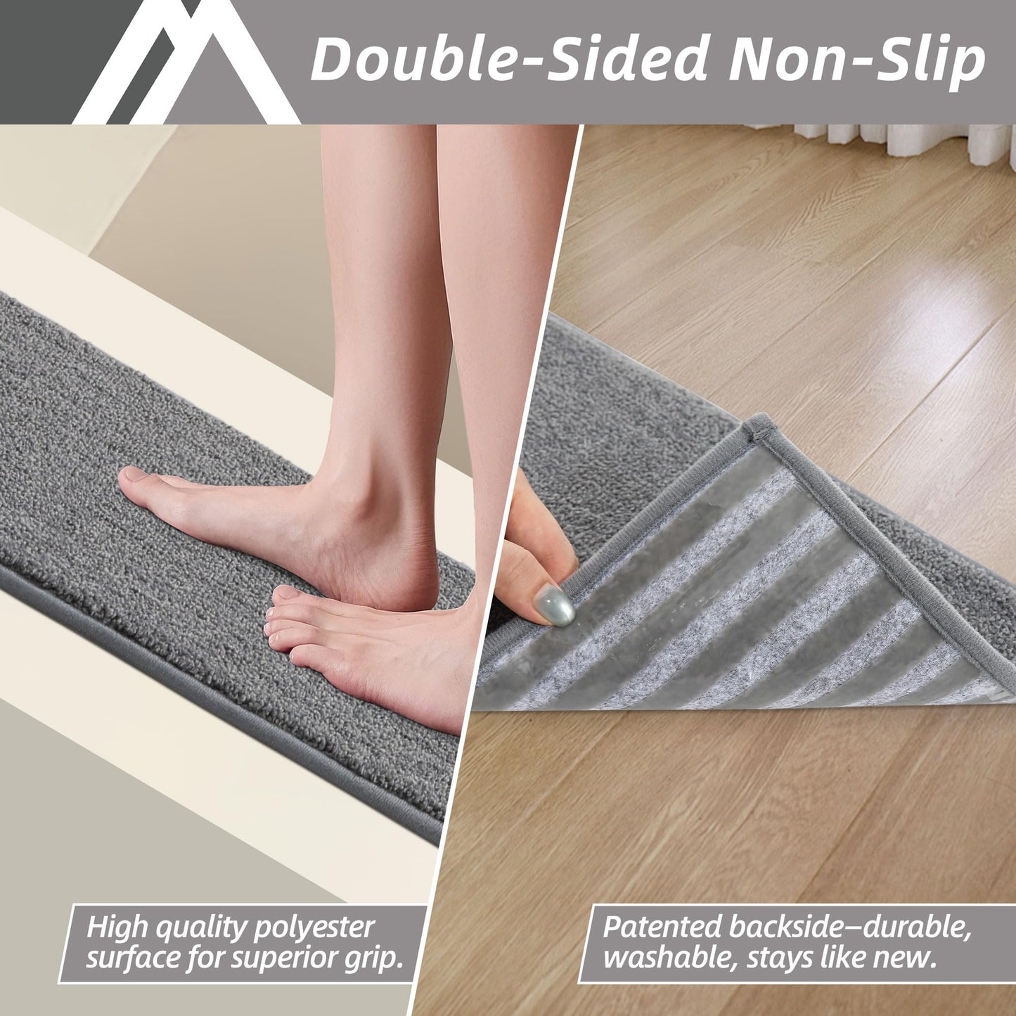 COSY HOMEER Stair Treads Non-Slip Carpet Stair Treads for Wooden Steps, Indoor Stair-Runner Rugs for Kids Elders & Pets 28"x9" (15Pc, Gray)