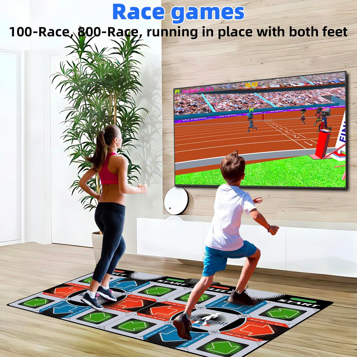 Damcoola TV Dance Mat Games - Wireless Music Electronic Dance Mat Fun Dance Fitness Games for Kids, Christmas and Boys and Girls Birthday Gift Ideas, Silver Gray