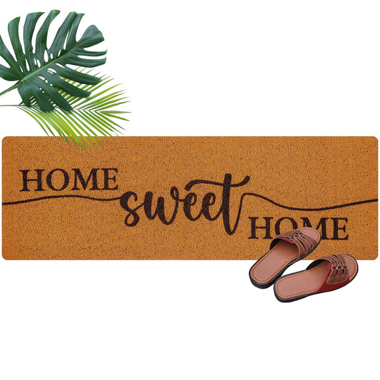 Ninehaoou Long Doormat 48''x16'' Front Door Mat for Entrance Inside Outdoor Large Decorative Door Rug Welcome Mat Runner Rug for Outside Home Entry Step(Sweet Home,Yellow)