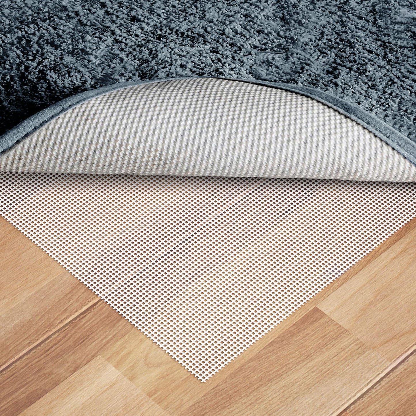 Comfypad Silicone Non-Slip Rug Pad, Anti Skid Thin Area Rug Pad Gripper, Under Carpet Rug Mats for Hardwood Surface Floors, Keep Rugs in Place-2x6 Ft
