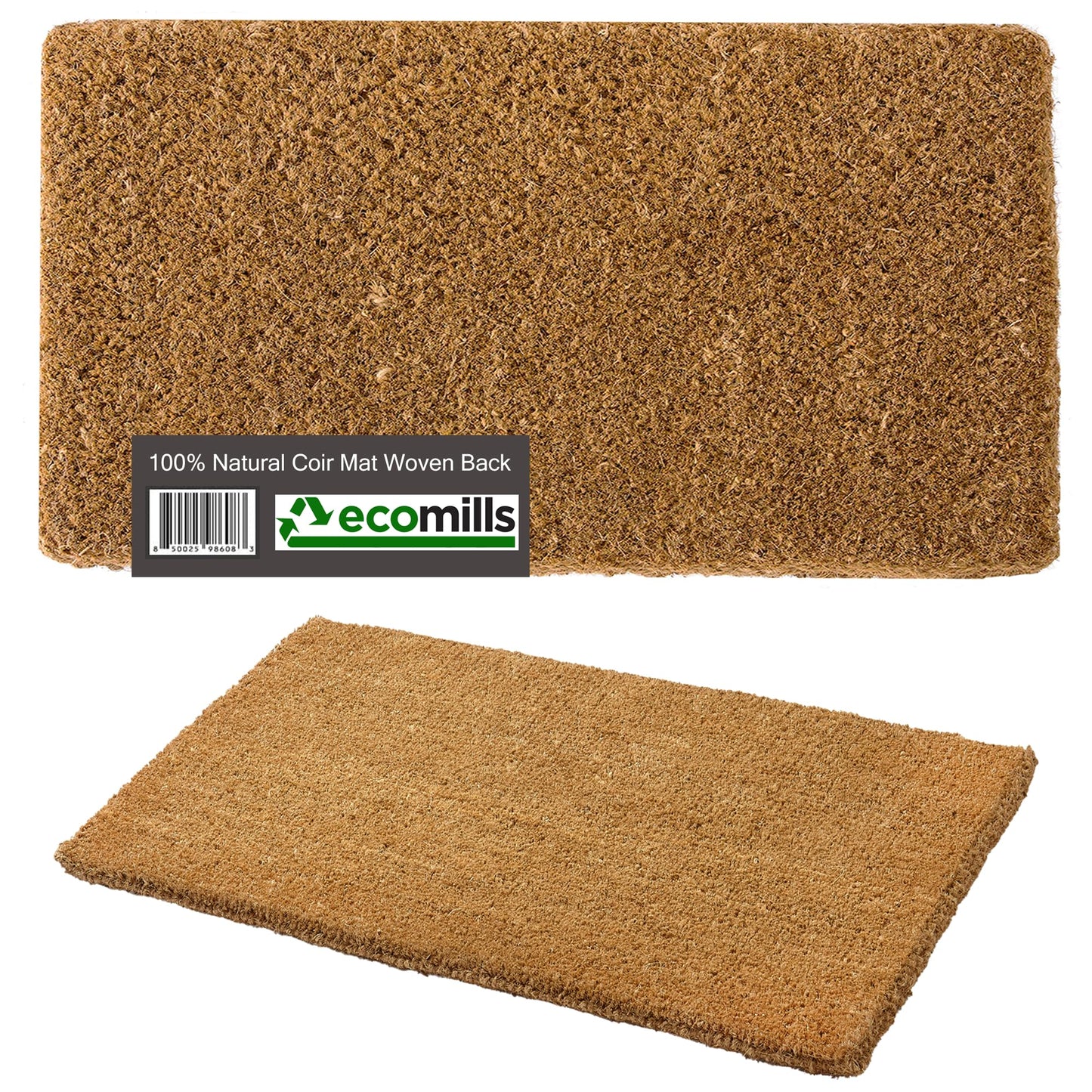 Ecomills 1.5" Extra Thick Coco Coir Doormat with Woven Back, 36" x 60", Natural Coconut Fiber Welcome Mat, Heavy Duty Outdoor Door Mat for Front Door, Entrance, Porch, Patio