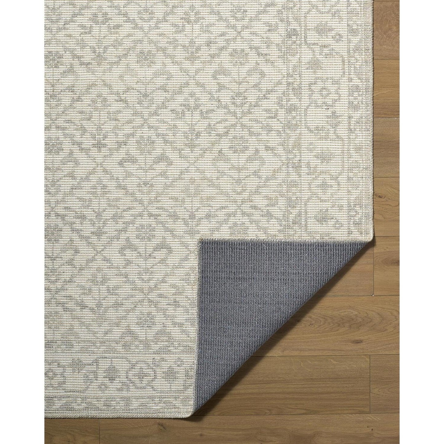 Livabliss x Nabela Noor Home Maan Traditional Border Area Rug, 5'3" x 7',Grey/Off-White