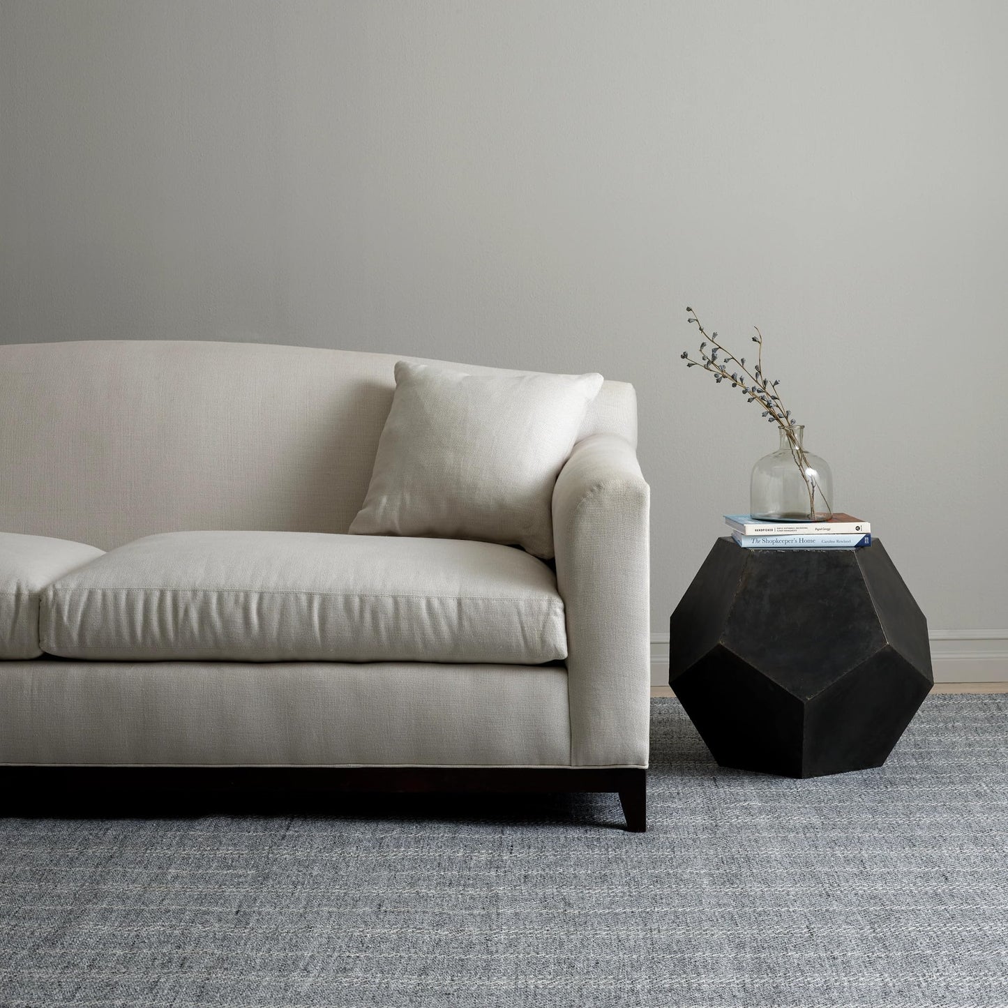 Dash & Albert Melange Stripe Grey/Ivory Handwoven Indoor/Outdoor Rug, 2 X 3 Feet, Grey/Ivory Stripe Pattern