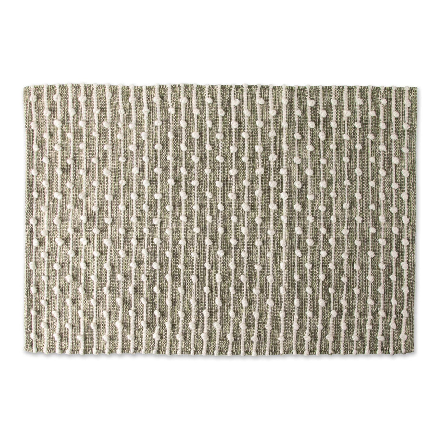 DII Slub Rug Collection Recycled Cotton Loop, 2x3', Antique Green