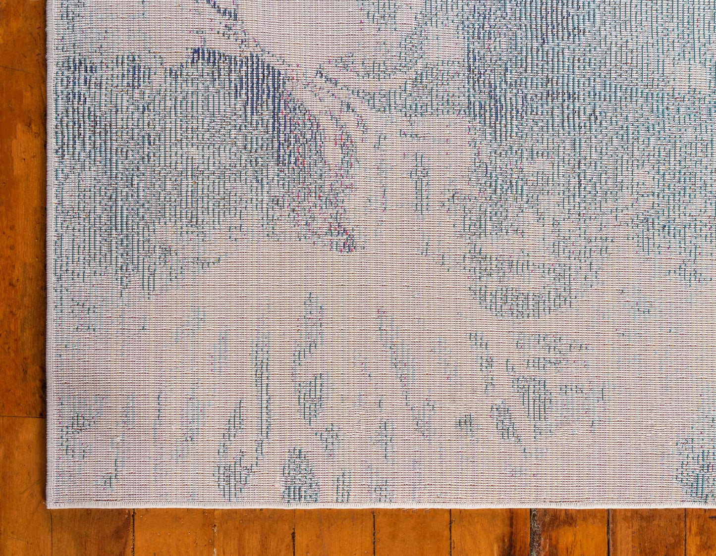 Unique Loom Positano Collection Coastal Modern Coral Lobster Shells Light Blue Area Rug (8' x 10')