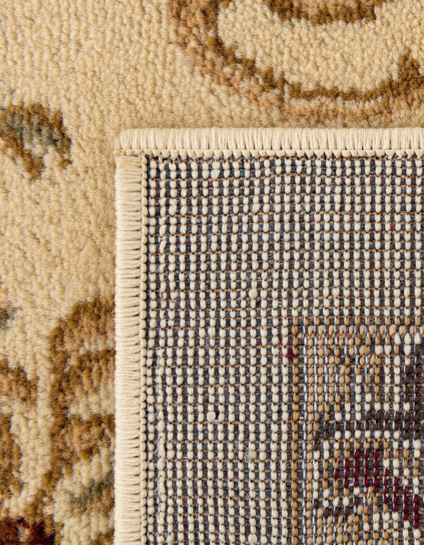 Unique Loom Versailles Collection Traditional Classic Floral Motif Area Rug (4' 0 x 4' 0 Square, Ivory/ Tan)