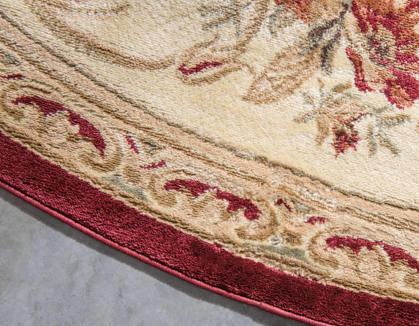 Unique Loom Versailles Collection Area Rug - Henry (7' 10" Round Red/Brown)