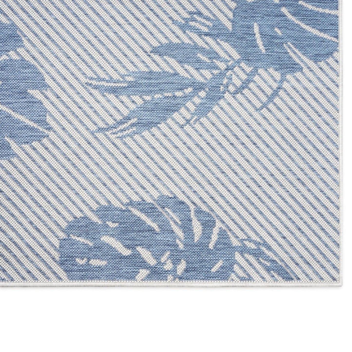 Tommy Bahama Palm Coastal Indoor/Outdoor Area Rug, Silver/Blue, 7'10"x10'2"