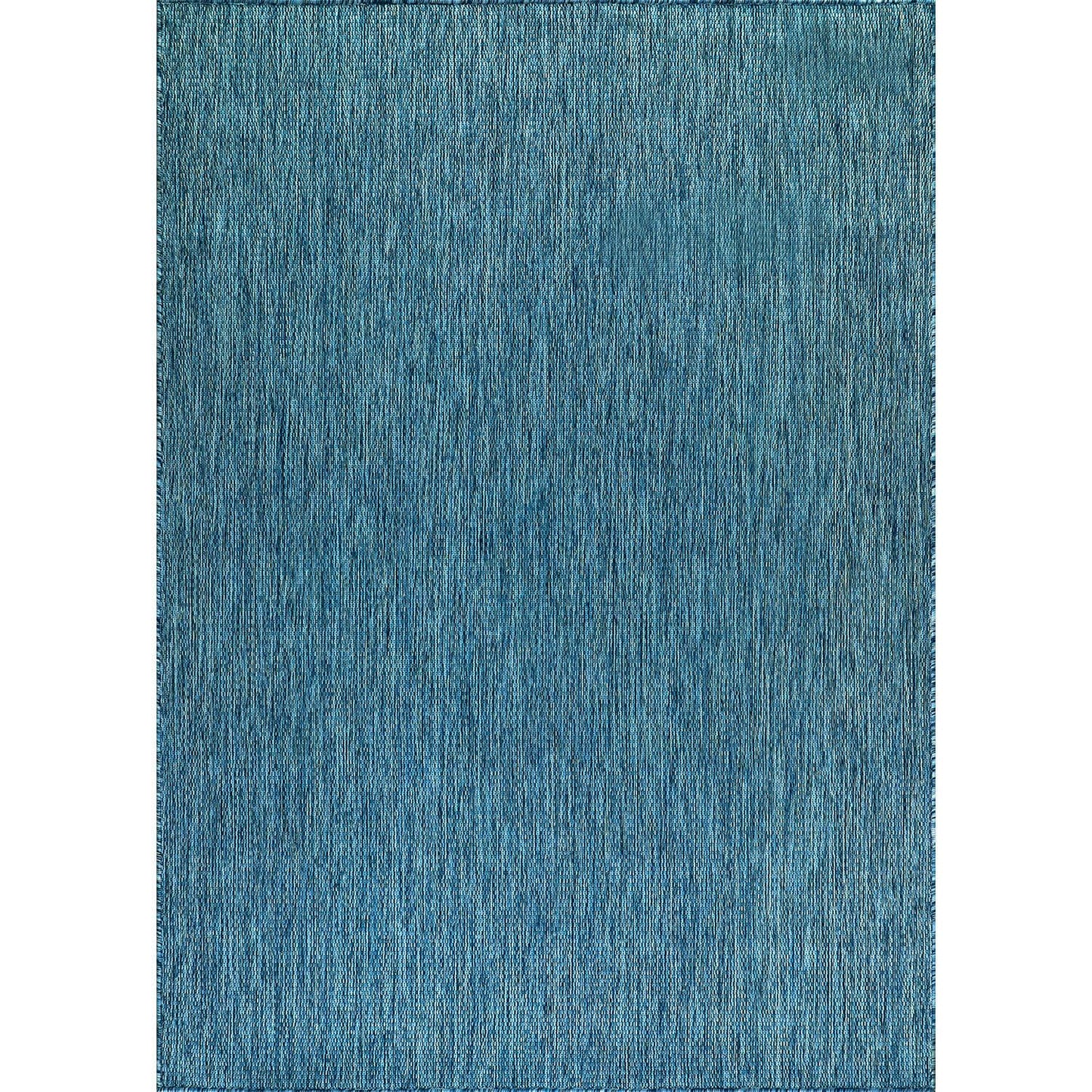 CAMILSON Outdoor Rug 8x10 Modern Area Rugs for Indoor and Outdoor Patios and Porches - Waterproof, Washable, Non-Shedding, Easy-to-Clean Outside Carpet (8 x 10, Solid - Aqua)