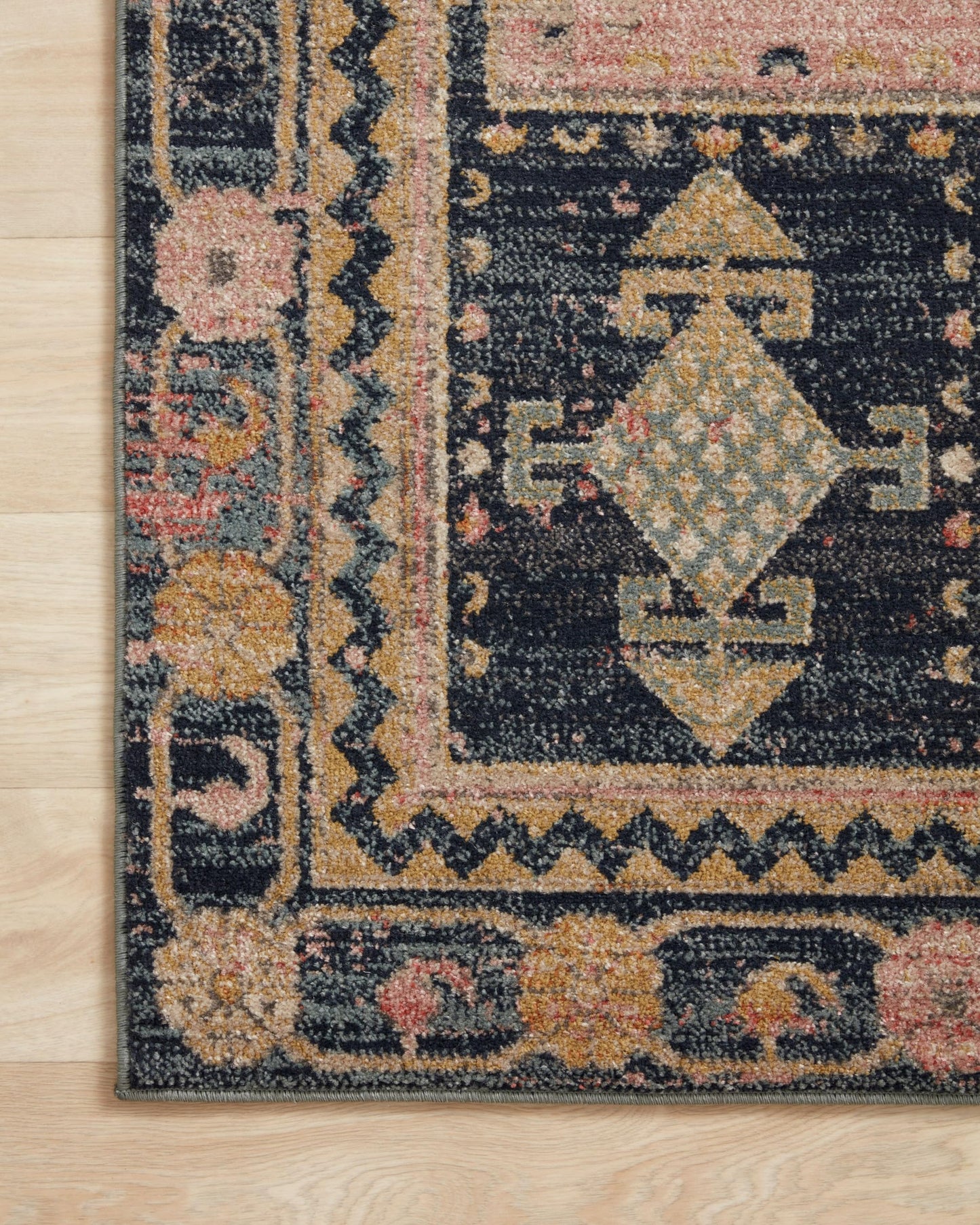 Loloi Jocelyn Collection JOC-06 Rose/Rose 9'-6" x 12'-6" .38" Thick Area Rug