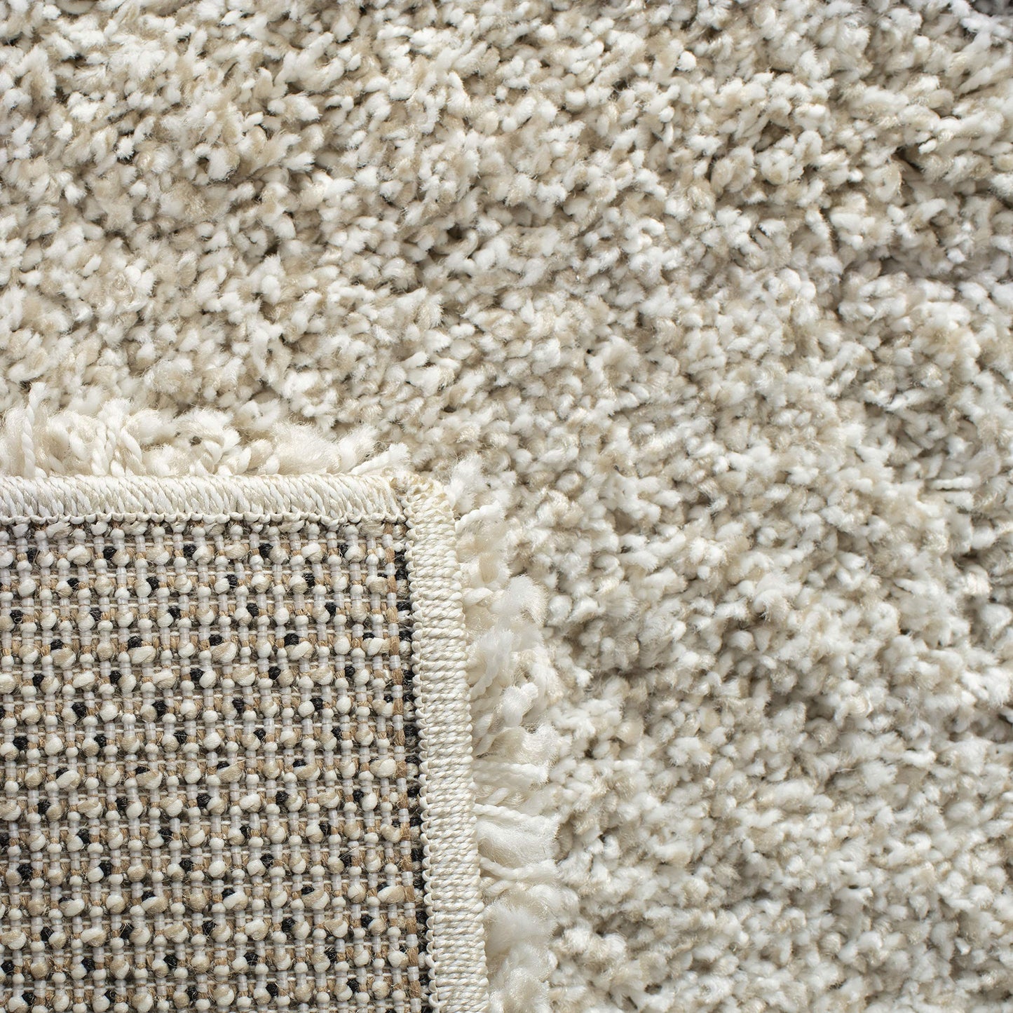 SAFAVIEH Hudson Shag Collection Area Rug - 6' x 9', Ivory & Grey, Modern Diamond Trellis Design, Non-Shedding & Easy Care, 2-inch Thick Ideal for High Traffic Areas in Living Room, Bedroom (SGH281A)
