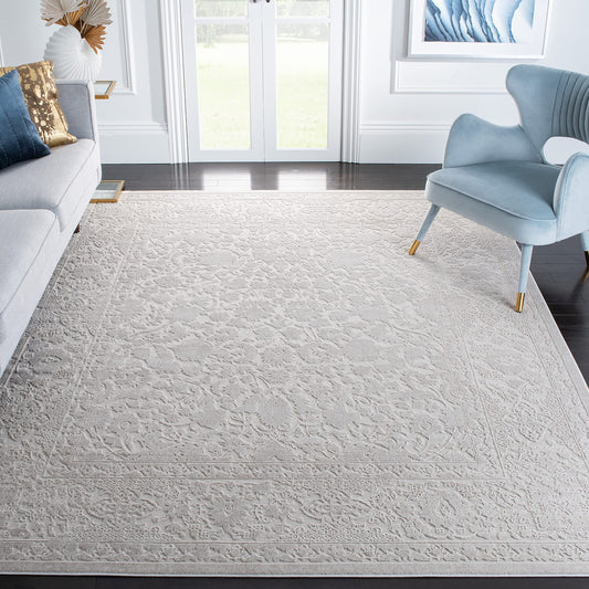SAFAVIEH Area Rug 6x9 - Reflection Collection - Cream & Ivory, Non-Shedding & Easy Cleaning, Ideal for Foyer, Living Room, Bedroom (RFT667D)