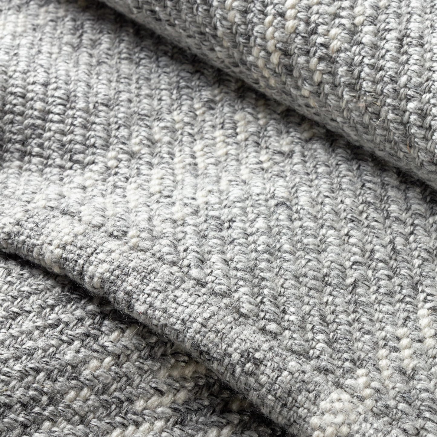 Dash & Albert Melange Stripe Grey/Ivory Handwoven Indoor/Outdoor Rug, 2 X 3 Feet, Grey/Ivory Stripe Pattern