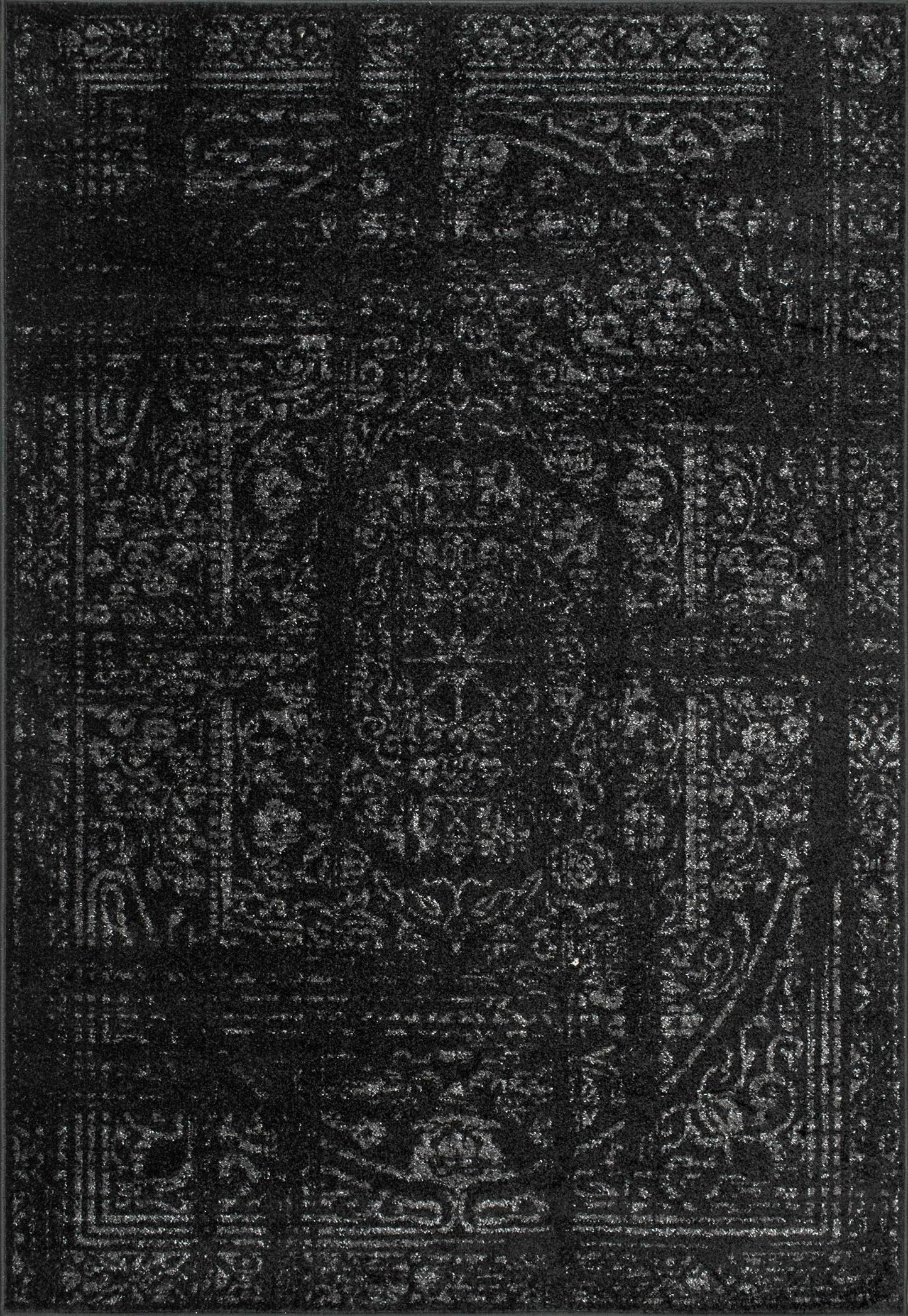 nuLOOM Arlena Vintage Traditional Area Rug - 5x8 Area Rug Modern/Contemporary Black/Grey Rugs for Living Room Bedroom Dining Room Kitchen