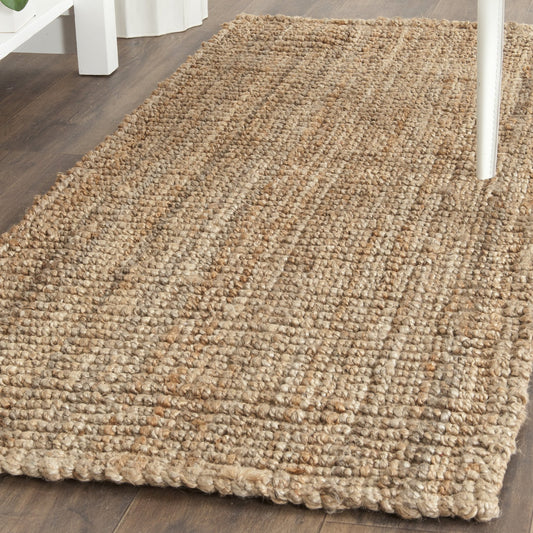 SAFAVIEH Natural Fiber Collection Runner Rug - 2' x 6', Natural Brown, Handmade Jute, Farmhouse Style, Chunky Textured Thick Pile (NF447A)