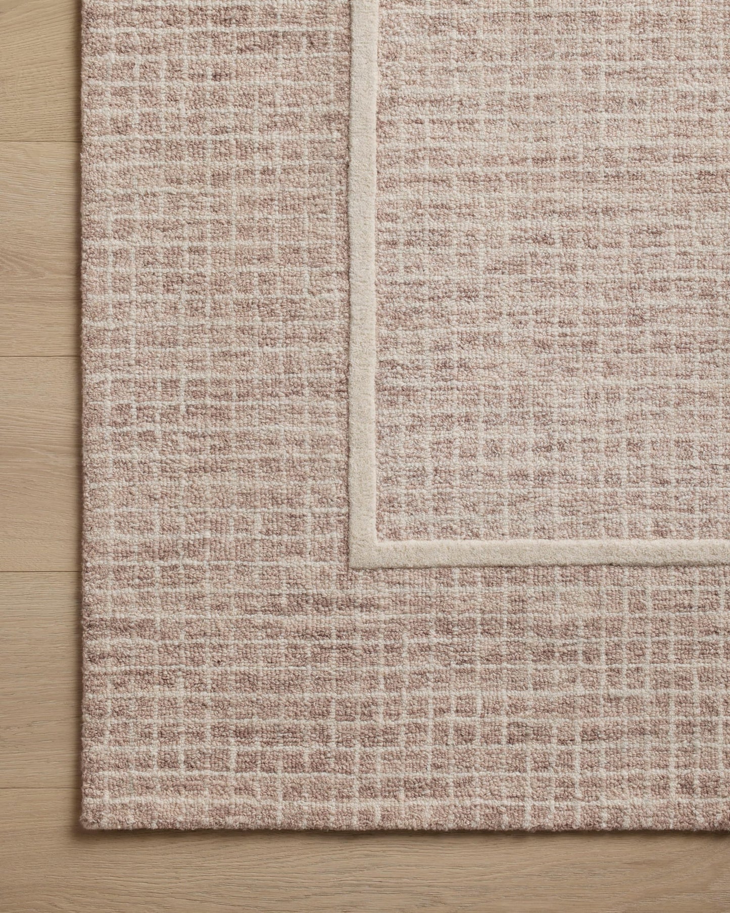 Loloi Chris Loves Julia Briggs Collection, Blush & Ivory, 9'-3" x 13' Area Rug – Minimal Gritted Design Area Rugs for Living Room Bedroom Entryway & Hallway No Shed High Traffic Home Decor Rug