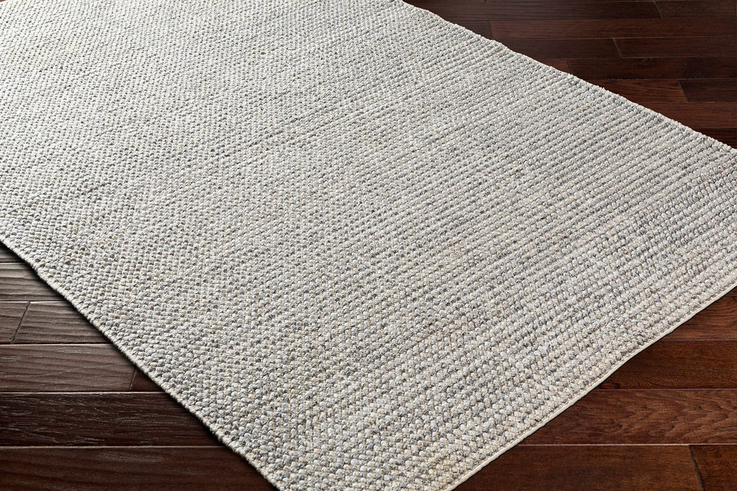 Hauteloom Kala Recycled Material Living Room, Bedroom Area Rug - Contemporary - Light Gray, Cloud Gray, Dark Gray - 2' x 3'