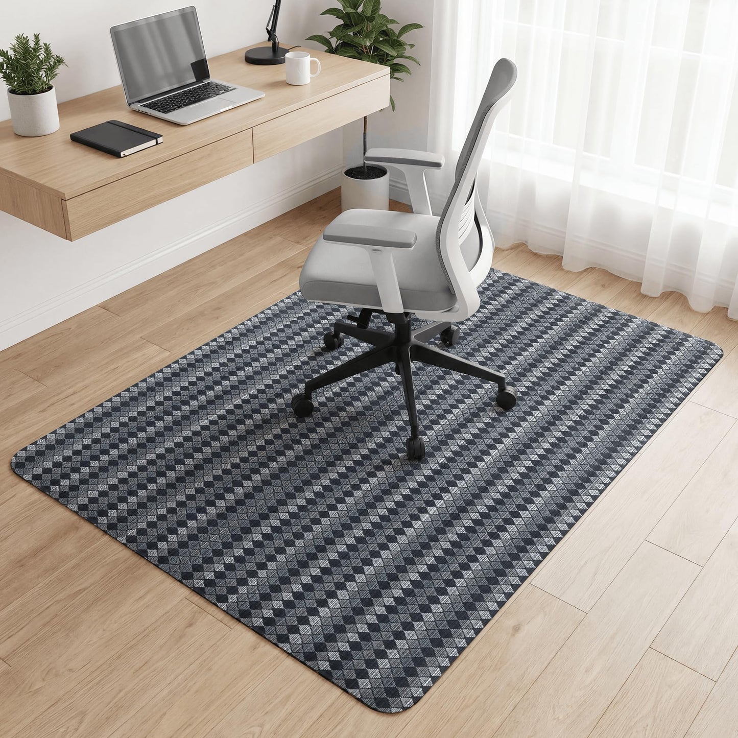 Carvapet 36x48 Office Chair Mat for Hardwood Floor - Heavy Duty Desk Floor Protector, Silent Smooth Glide Rolling Gaming Chair Mat with Skid-Resistant Backing