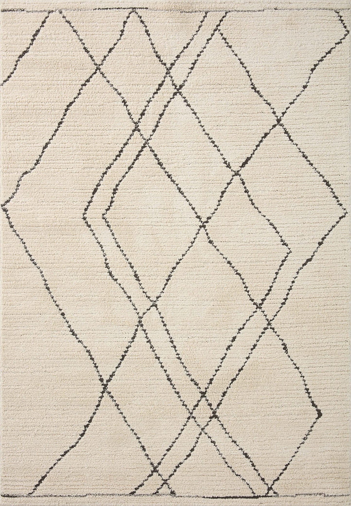 Loloi Fabian Collection FAB-02 Ivory/Charcoal 5'-3" x 7'-6" Area Rug
