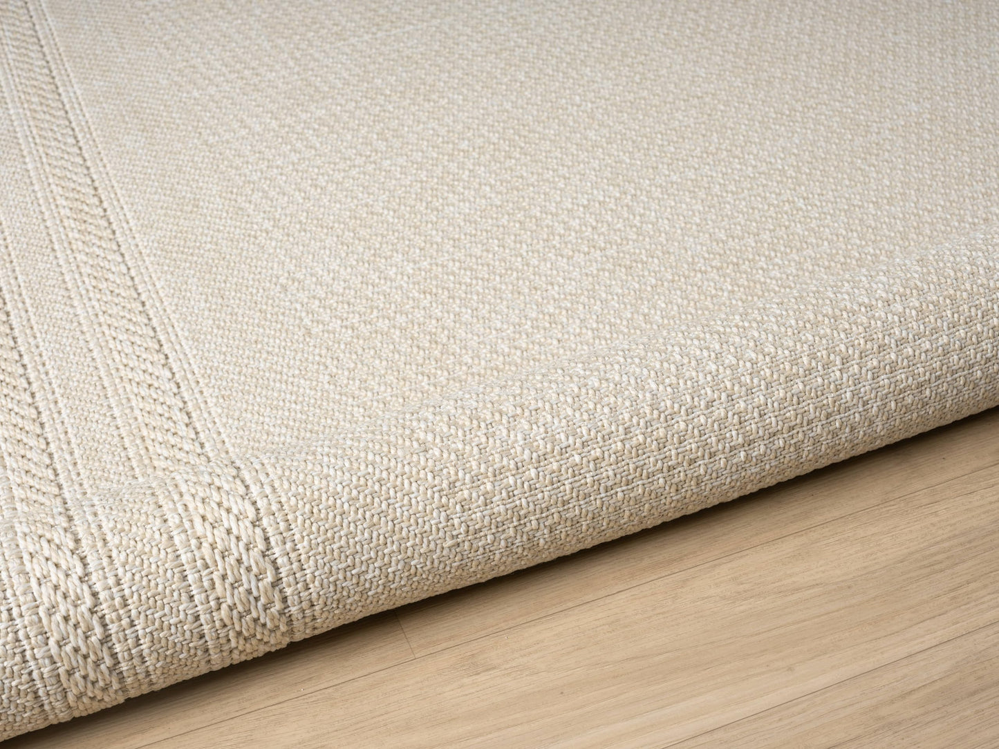 RUGGERRUGS Berry Easy Jute Indoor Outdoor Rug, 8x10 Neutral Bordered Jute Look, Weather Resistant, Easy Care, Lightweight Outdoor Farmhouse Carpet for Patio, Porch, Living Room (8' x 10', Ivory)