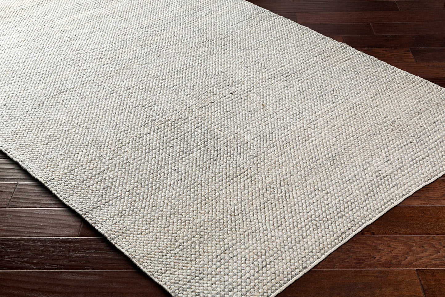 Hauteloom Alfie Recycled Material Living Room, Bedroom Area Rug - Contemporary - Light Gray, Cloud Gray, Eggplant - 2' x 3'