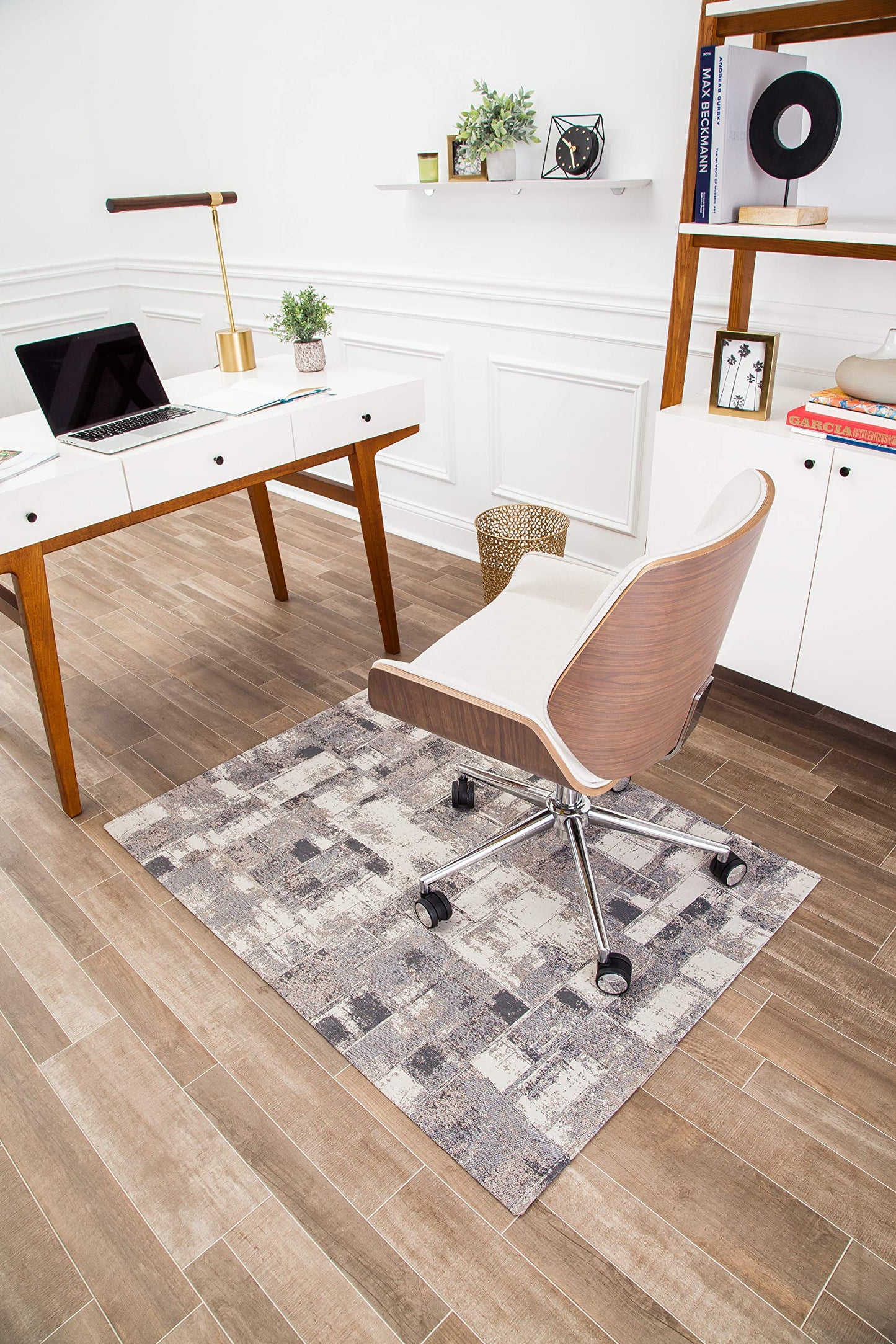 Anji Mountain Rug'd Office Chair Mat for Carpet & Hardwood Floor - Jacquard Woven, Anti-Slip Backing, Low Pile, Floor Protector Desk Chair Mat, Office Rugs for Rolling Chairs (Aarhus - 36" x 48")