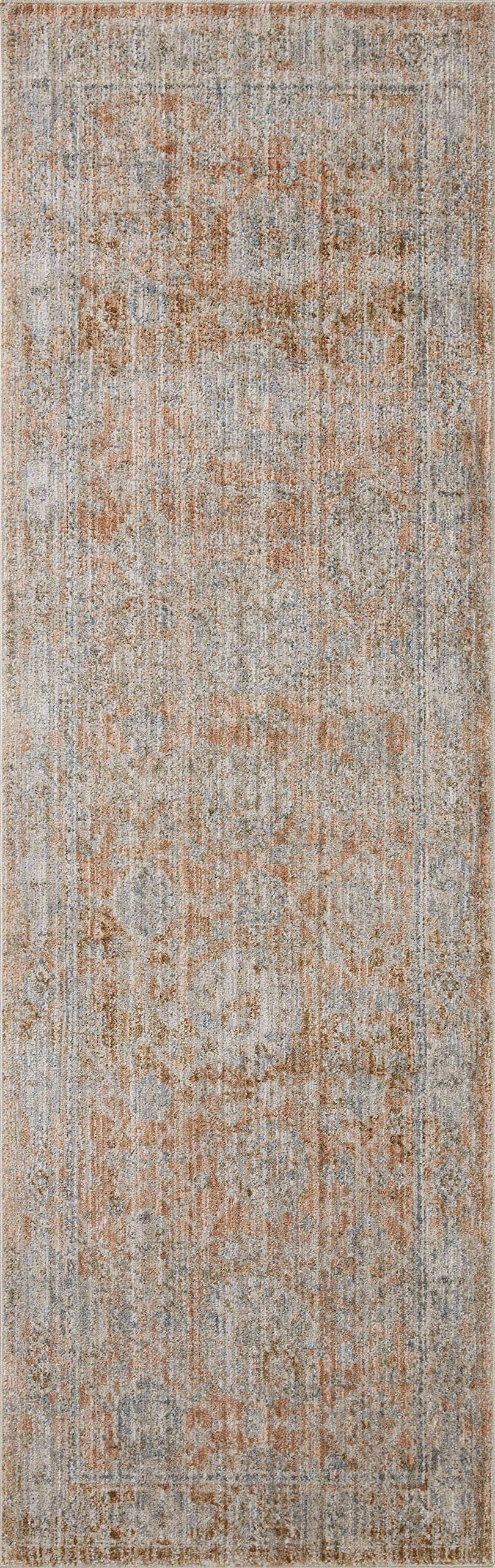Loloi Jean Stoffer Katherine Collection KES-02 Terracotta/Smoke 2'-3'' x 3'-10'', .25" Pile Height, Accent Rug