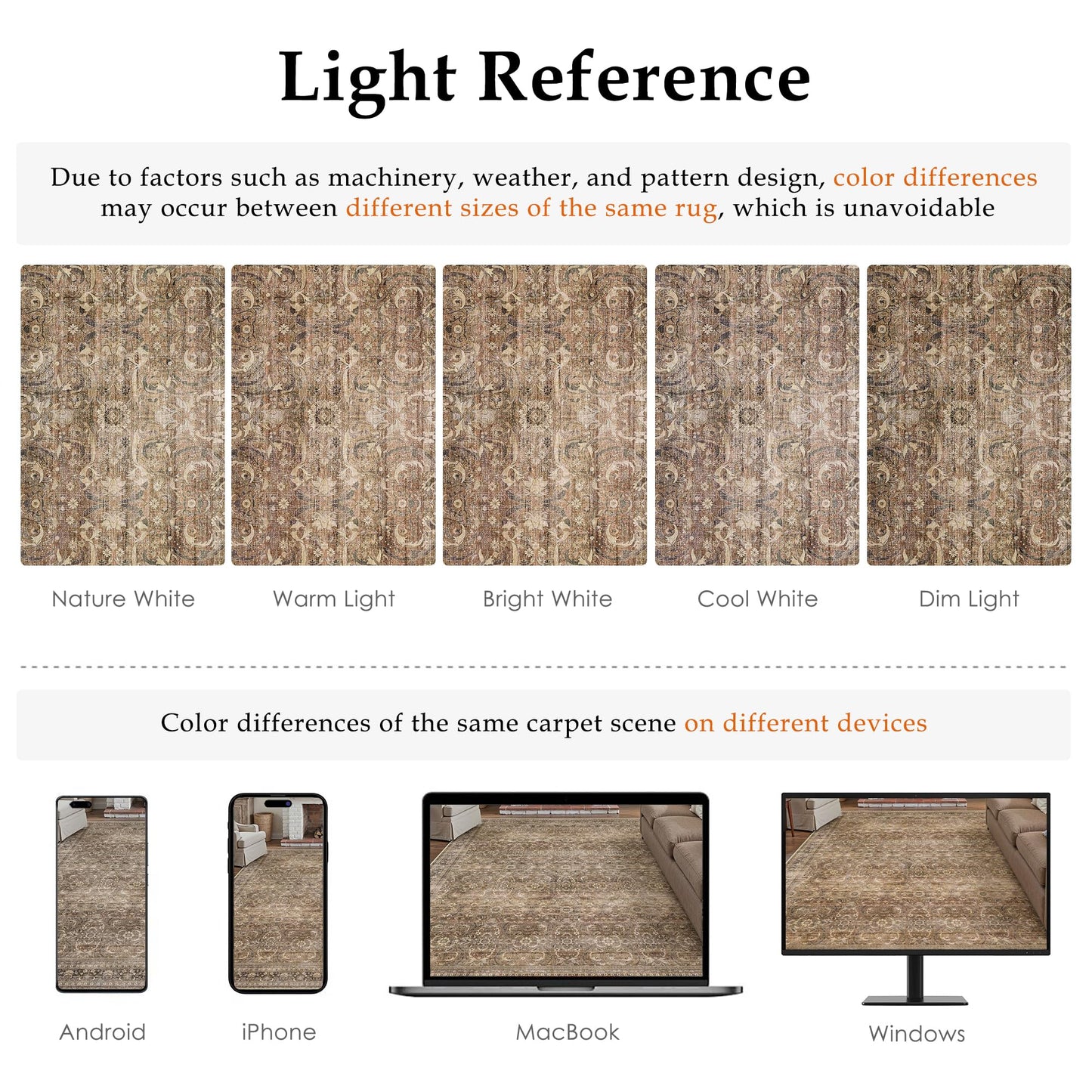 HUGEAR 2'6''x10' Runner Rug Hallway Vintage Brown Machine Washable Retro Floral Low Pile Carpet Distressed Long Throw Rug Bedroom Kitchen Laundry Non Slip Soft Lightweight