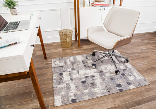 Anji Mountain Rug'd Office Chair Mat for Carpet & Hardwood Floor - Jacquard Woven, Anti-Slip Backing, Low Pile, Floor Protector Desk Chair Mat, Office Rugs for Rolling Chairs (Aarhus - 36" x 48")
