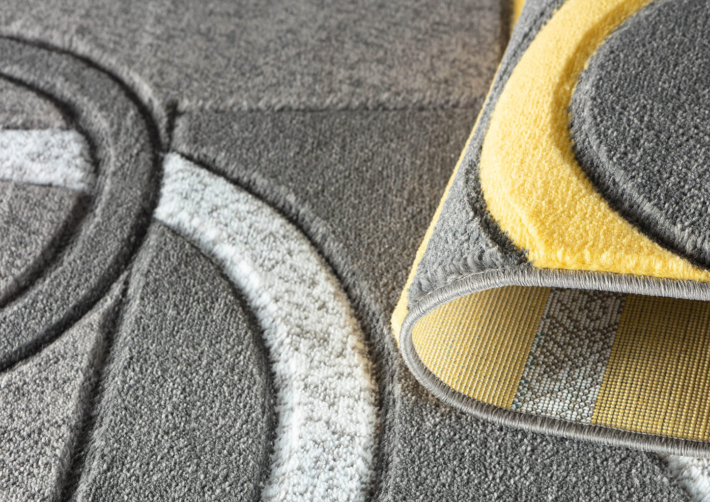 GLORY RUGS Area Rug Modern Soft Hand Carved Contemporary Floor Carpet with Premium Fluffy Texture for Indoor Living Dining Room and Bedroom Area (8x10, Yellow)