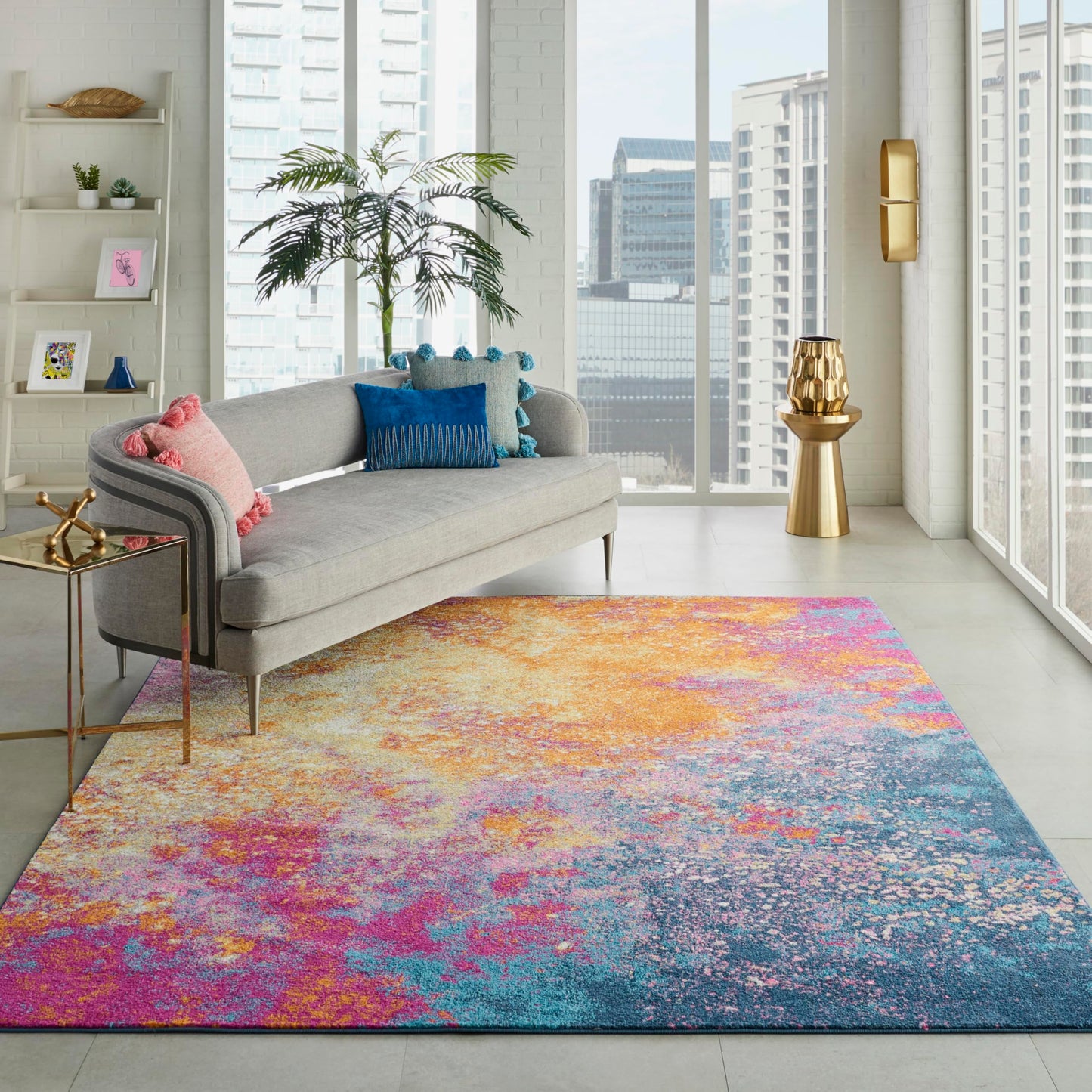Nourison Home Passion 9' x 12' Multicolor Fabric Modern Area Rug (9' x 12')