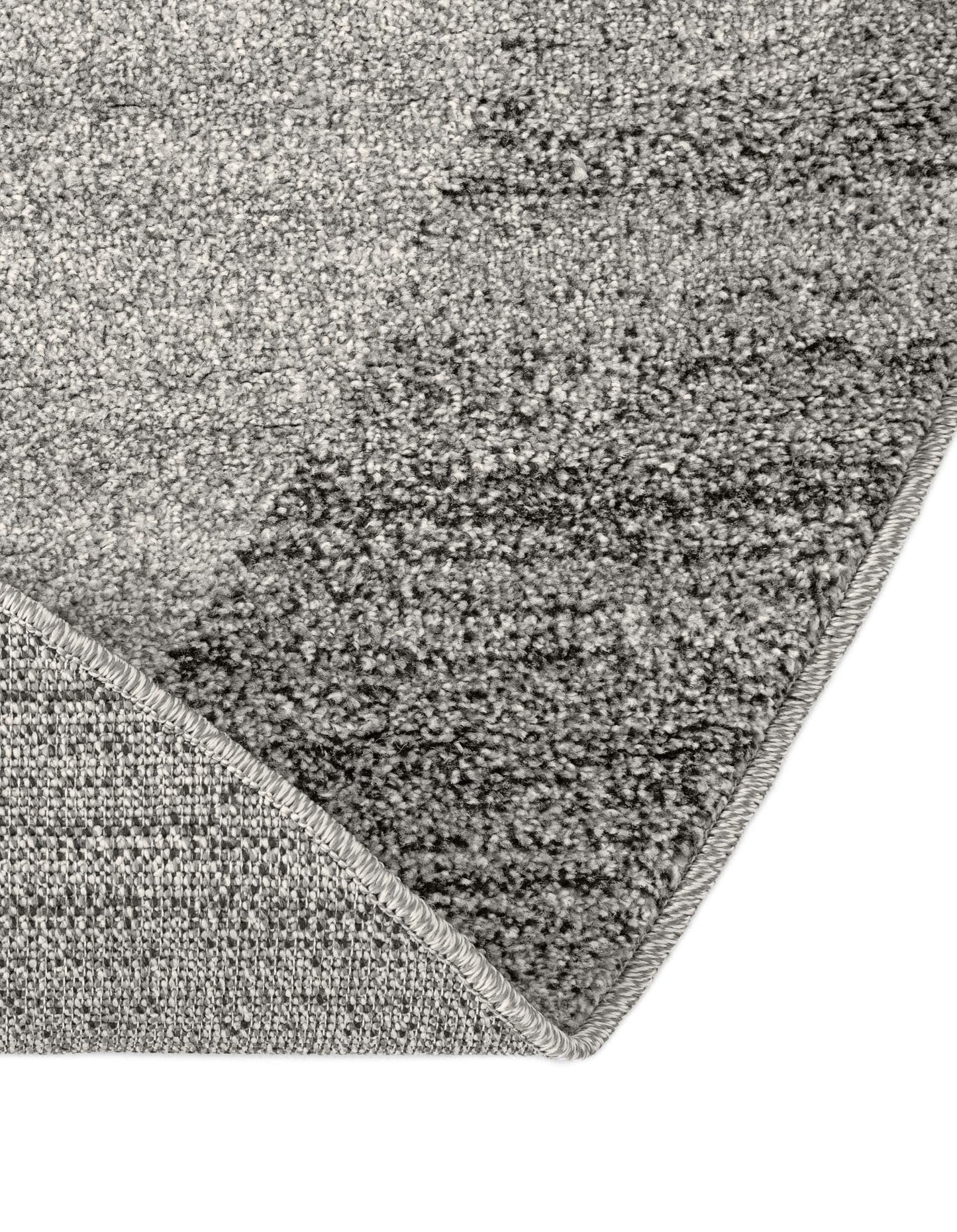 Rugs.com - Angelica Collection Rug – 4 Ft Round Light Gray Easy-Clean Rug – Perfect for Nurseries, Playrooms, and Bedrooms