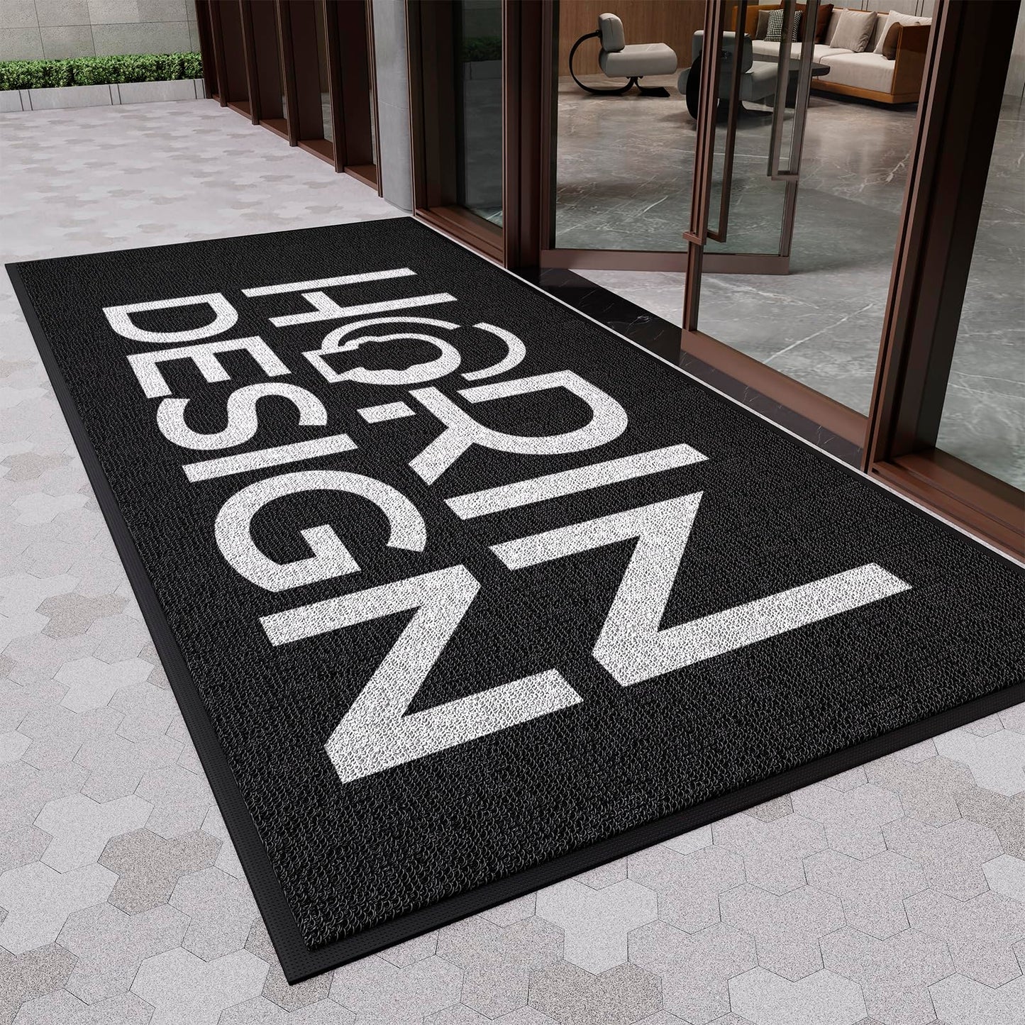 XDFKUUL Custom Door Mat Personalized Logo Doormat with Anti-Skid Rubber Backing, Waterproof and Durable Commercial Floor Mat for Home Office