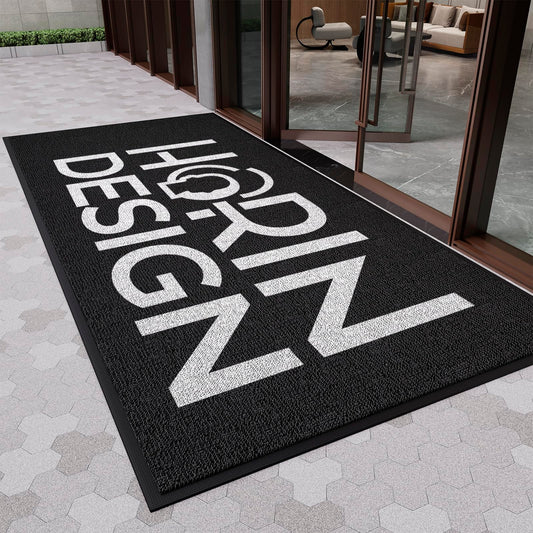 XDFKUUL Custom Door Mat Personalized Logo Doormat with Anti-Skid Rubber Backing, Waterproof and Durable Commercial Floor Mat for Home Office