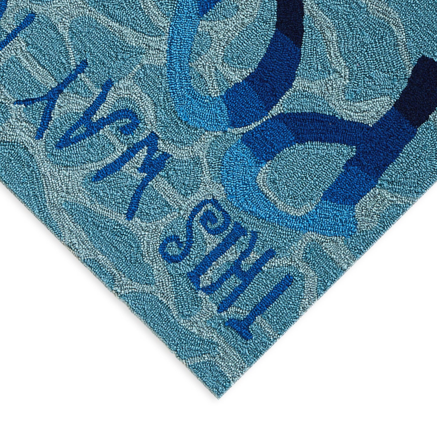 Liora Manne Frontporch Hand-Tufted Indoor/Outdoor Easy Care Area Rug Rug-Transitional, Decorative, Patio, Contemporary, This Way to The Pool Water 1'8" x 2'6"